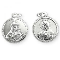 Virgen del Carmen con bisel 19mm plata