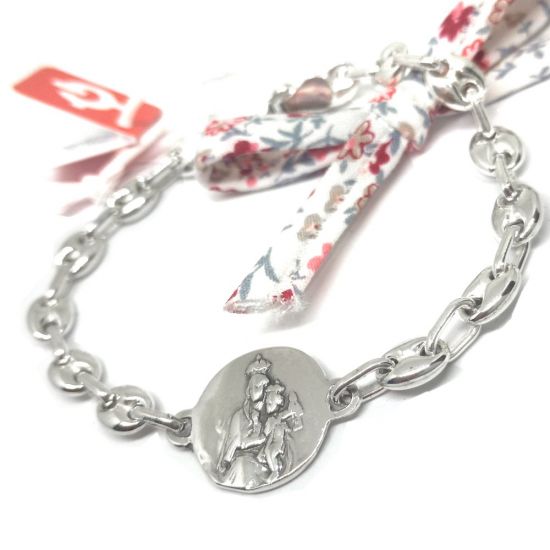 Sub foto Pulsera calabrotes escapulario plata