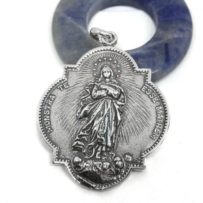 Medalla Inmaculada figura plata