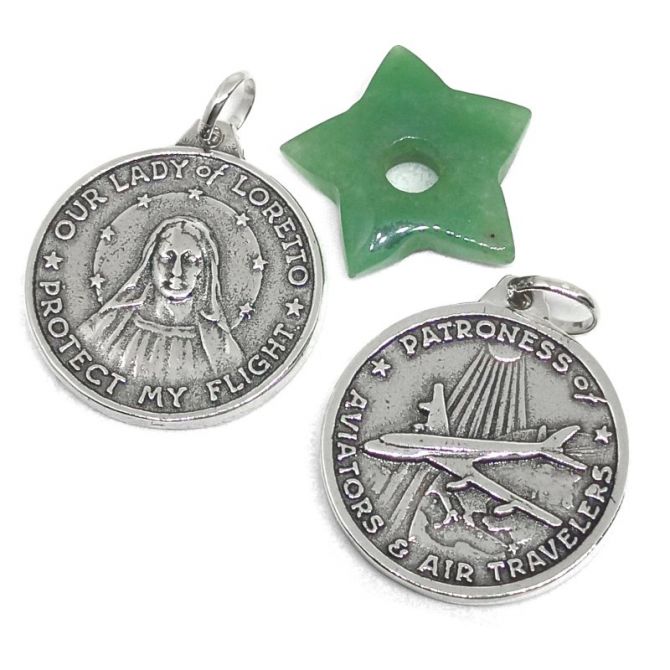 Medalla Virgen de Loreto de 24mm plata